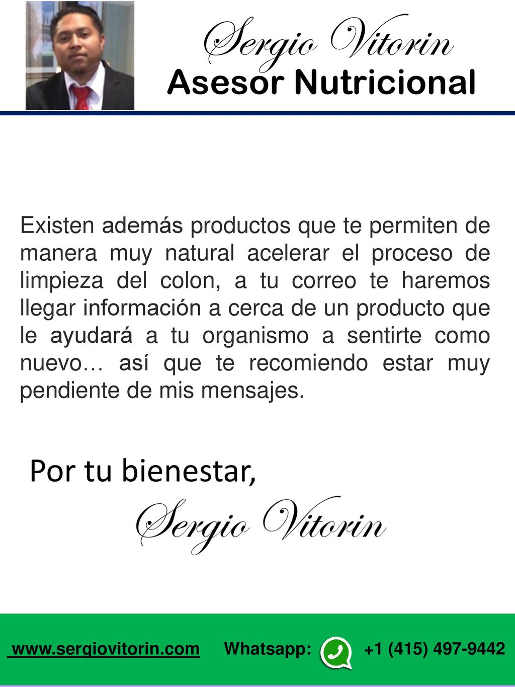 Existen además productos que te permiten de manera muy natural acelerar el proceso de limpieza del colon, a tu correo te haremos llegar información a cerca de un producto que le ayudará a tu organismo a sentirte como nuevo… así que te recomiendo estar muy pendiente de mis mensajes.