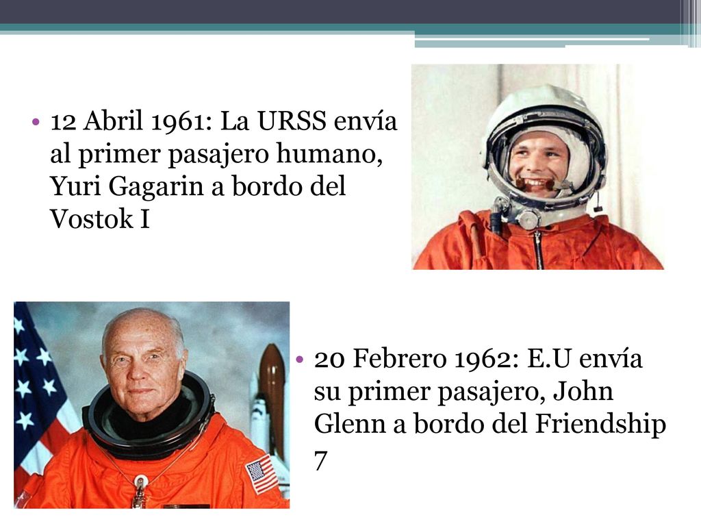 12 Abril 1961: La URSS envía al primer pasajero humano, Yuri Gagarin a bordo del Vostok I