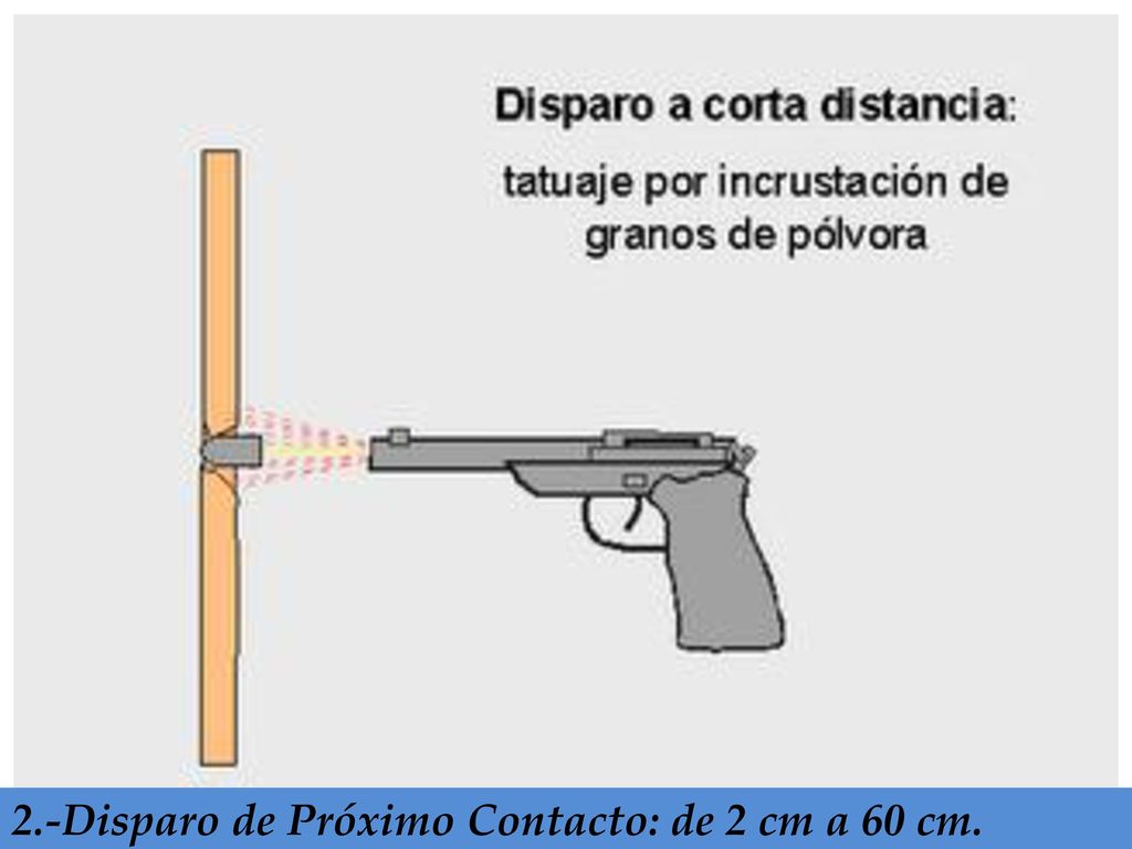 2.-Disparo de Próximo Contacto: de 2 cm a 60 cm.