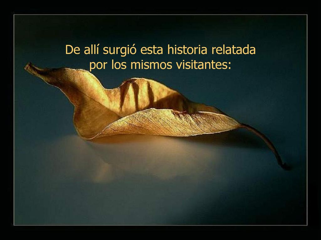 De allí surgió esta historia relatada por los mismos visitantes: