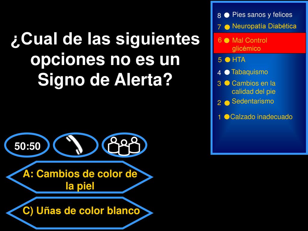 ¿Cual de las siguientes opciones no es un Signo de Alerta