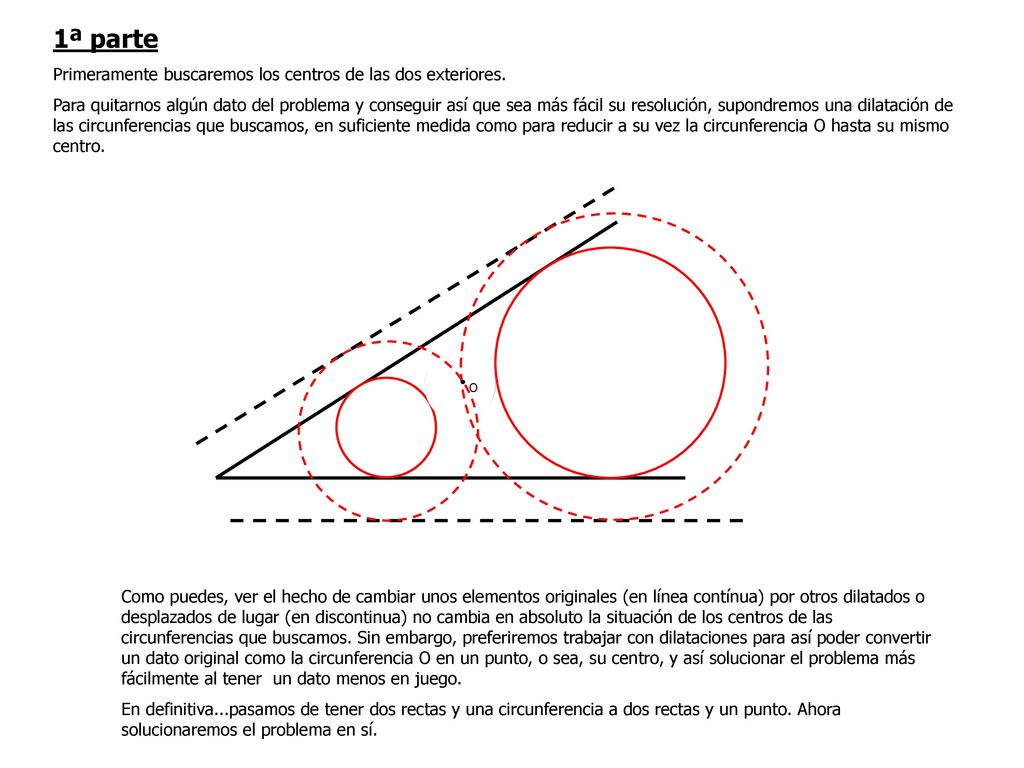 1ª parte Primeramente buscaremos los centros de las dos exteriores.