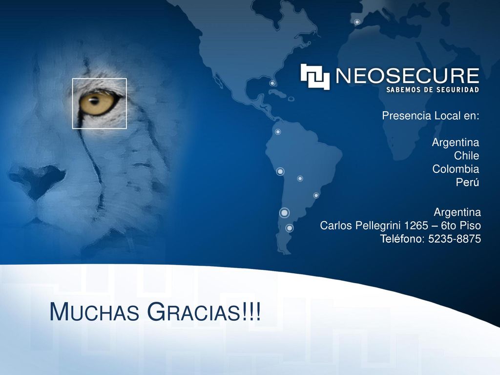 Presencia Local en: Argentina. Chile. Colombia. Perú. Argentina. Carlos Pellegrini 1265 – 6to Piso.