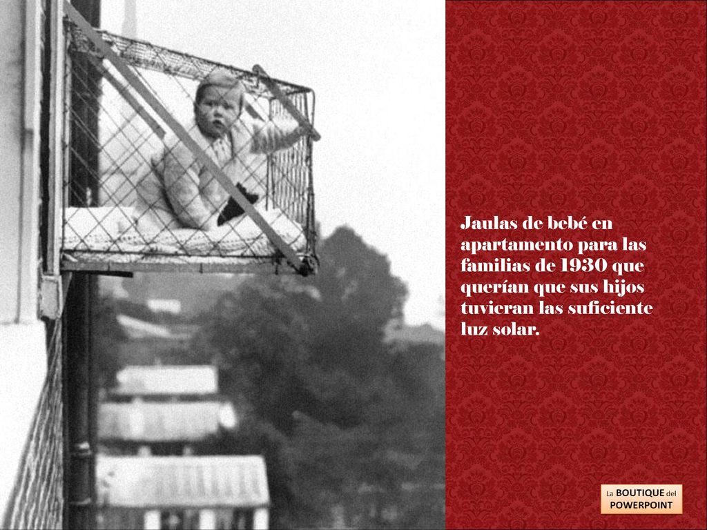 Jaulas de bebé en apartamento para las familias de 1930 que querían que sus hijos tuvieran las suficiente luz solar.