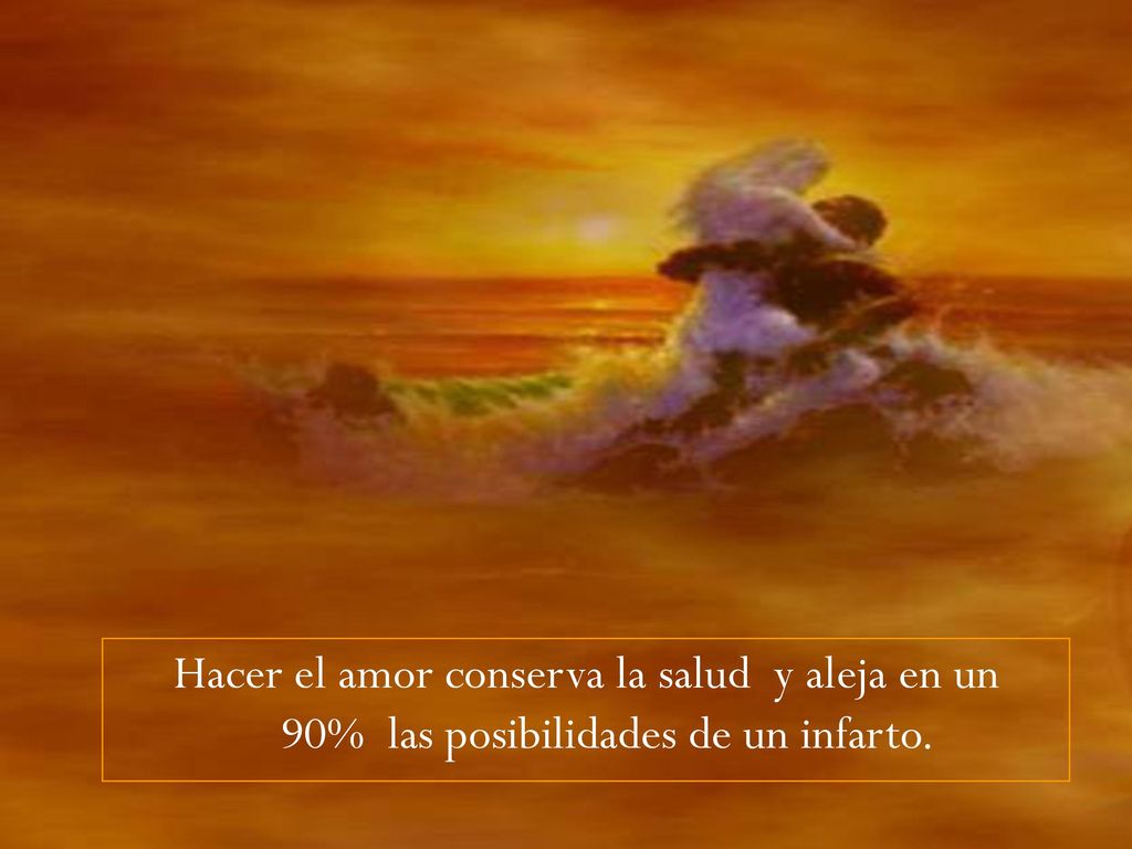 Hacer el amor conserva la salud y aleja en un 90% las posibilidades de un infarto.