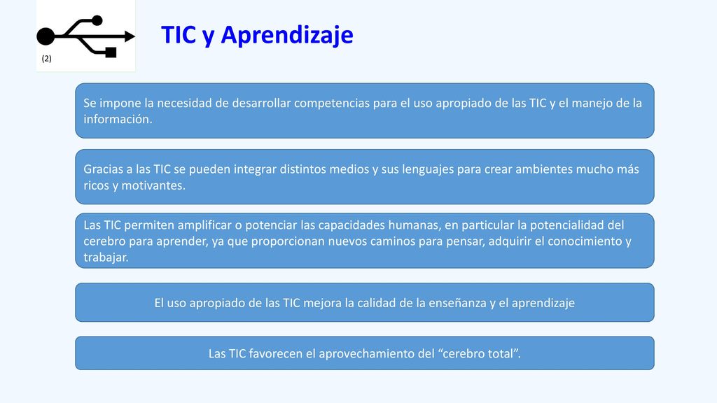 Las TIC favorecen el aprovechamiento del cerebro total .
