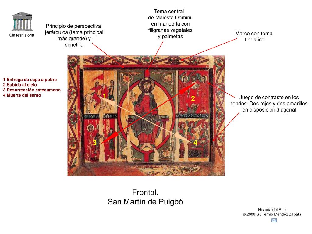Frontal. San Martín de Puigbó Tema central de Maiesta Domini