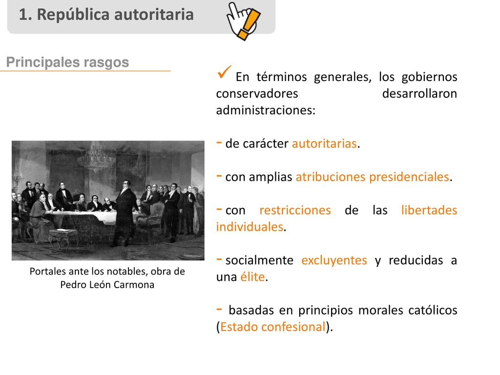 Portales ante los notables, obra de Pedro León Carmona