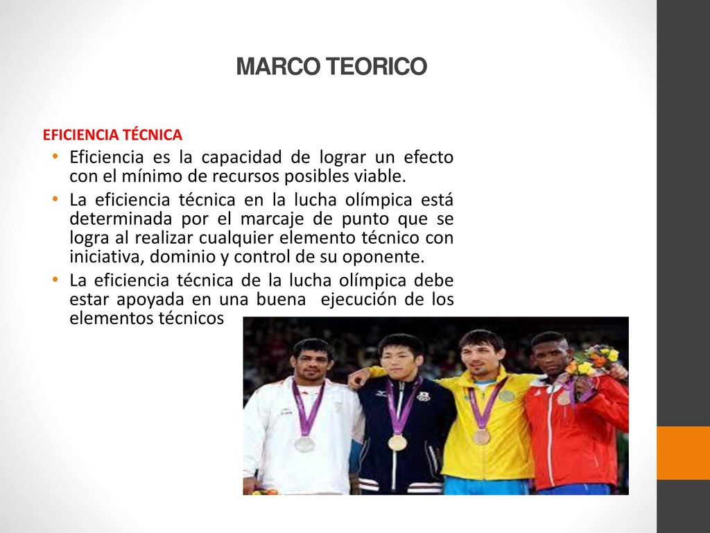 MARCO TEORICO EFICIENCIA TÉCNICA. Eficiencia es la capacidad de lograr un efecto con el mínimo de recursos posibles viable.