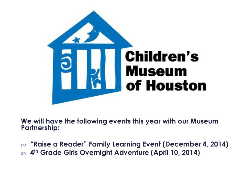 We will have the following events this year with our Museum Partnership: