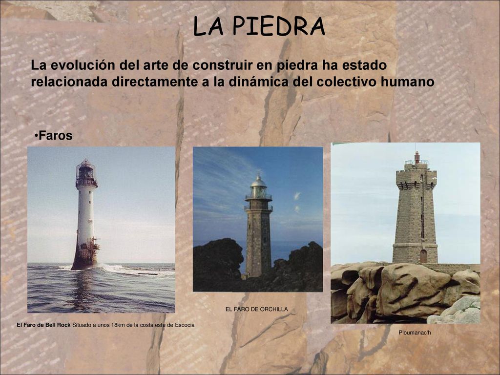 LA PIEDRA La evolución del arte de construir en piedra ha estado relacionada directamente a la dinámica del colectivo humano.