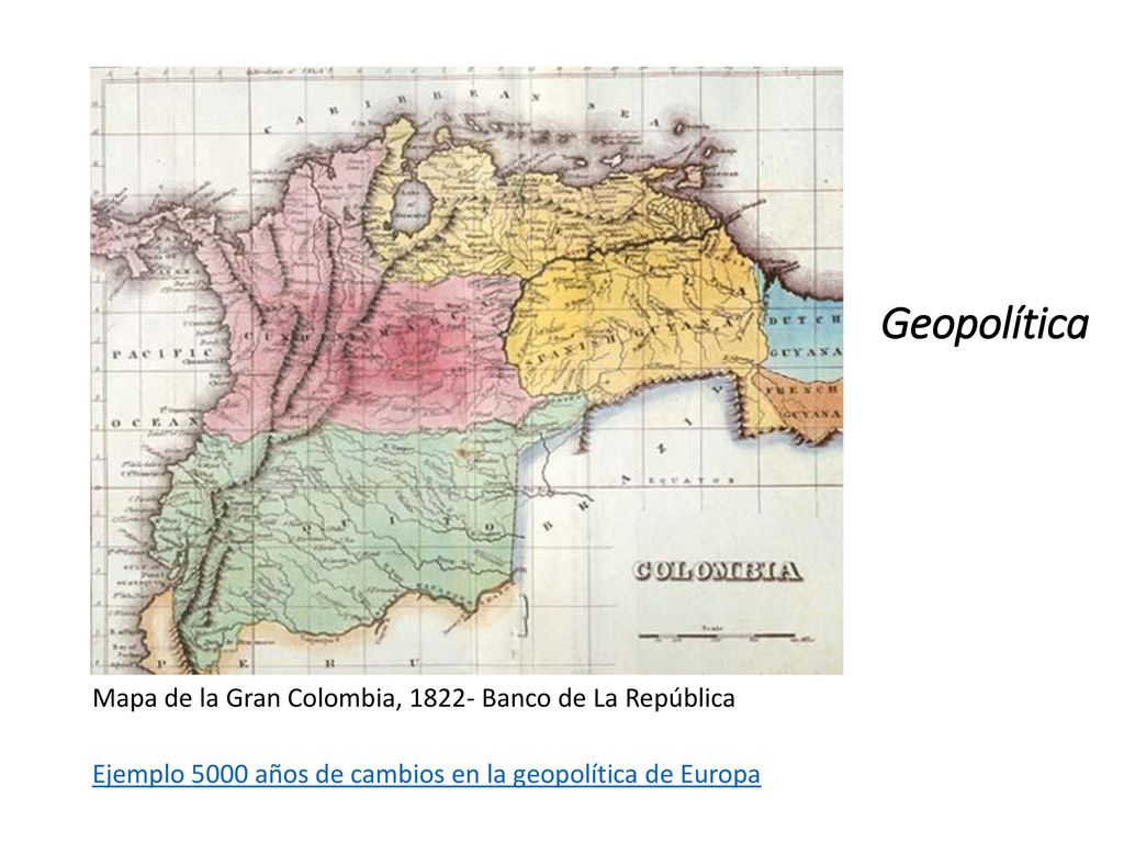 Geopolítica Mapa de la Gran Colombia, Banco de La República