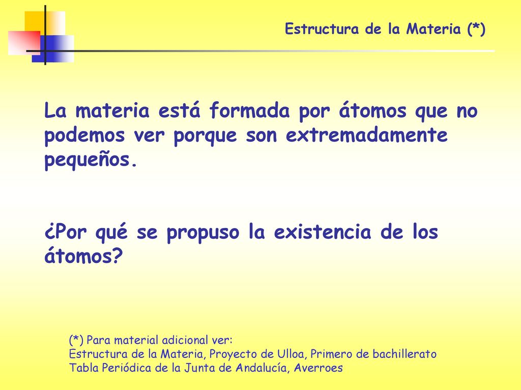 ¿Por qué se propuso la existencia de los átomos