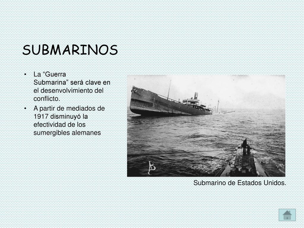 SUBMARINOS La Guerra Submarina será clave en el desenvolvimiento del conflicto.