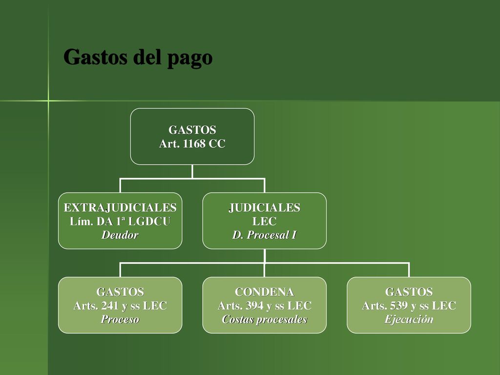Gastos del pago GASTOS Art CC EXTRAJUDICIALES Lím. DA 1ª LGDCU