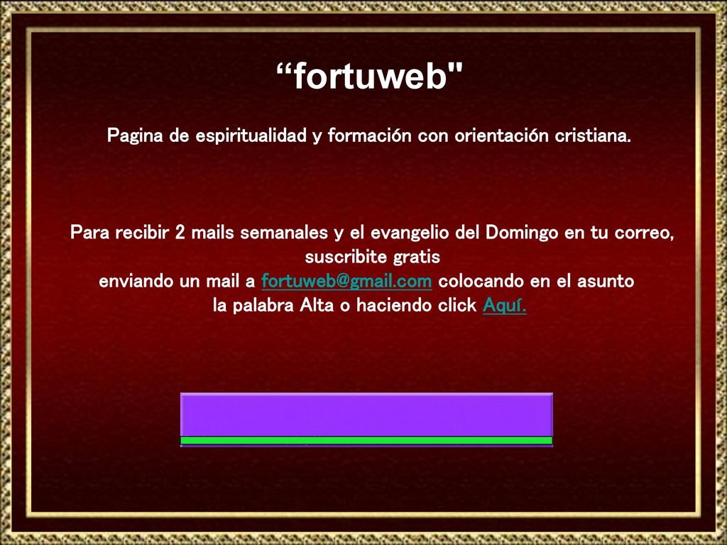 fortuweb Pagina de espiritualidad y formación con orientación cristiana.