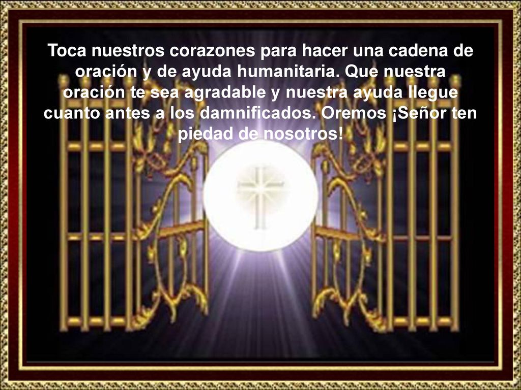 Toca nuestros corazones para hacer una cadena de oración y de ayuda humanitaria.