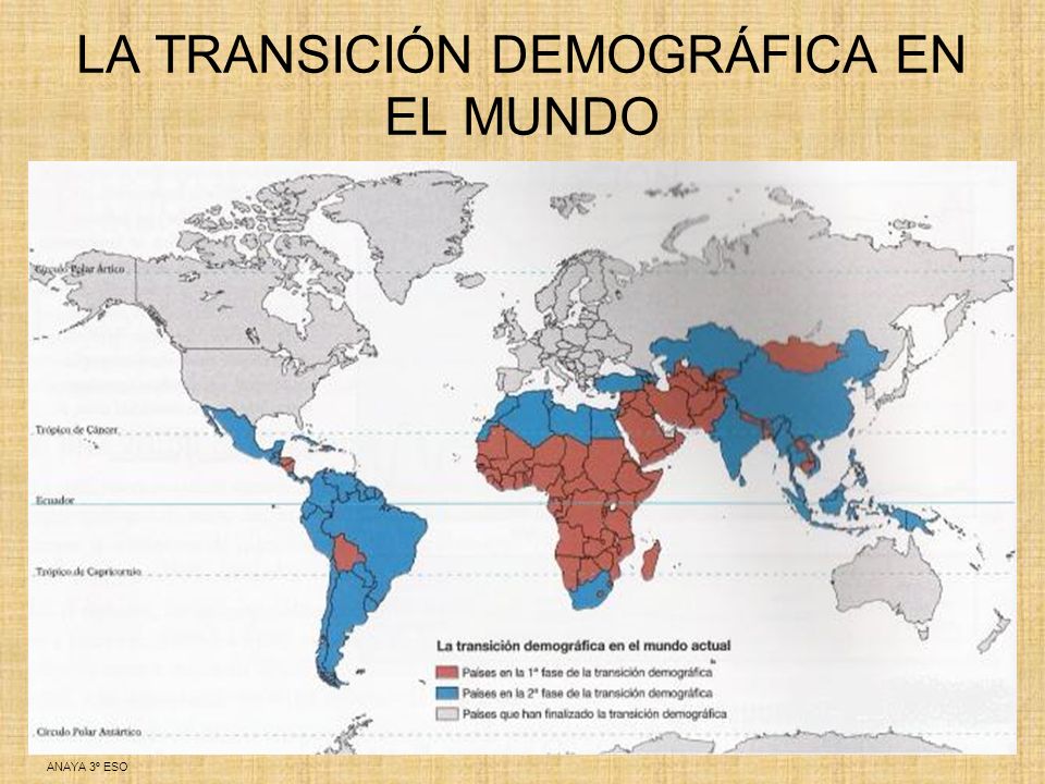 LA TRANSICIÓN DEMOGRÁFICA EN EL MUNDO