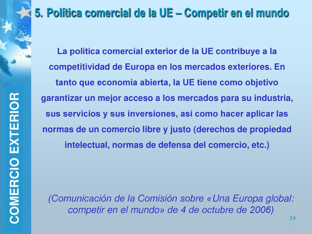 5. Política comercial de la UE – Competir en el mundo