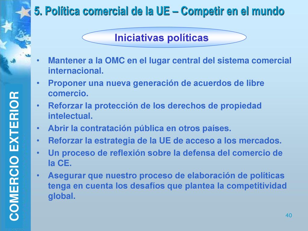 5. Política comercial de la UE – Competir en el mundo
