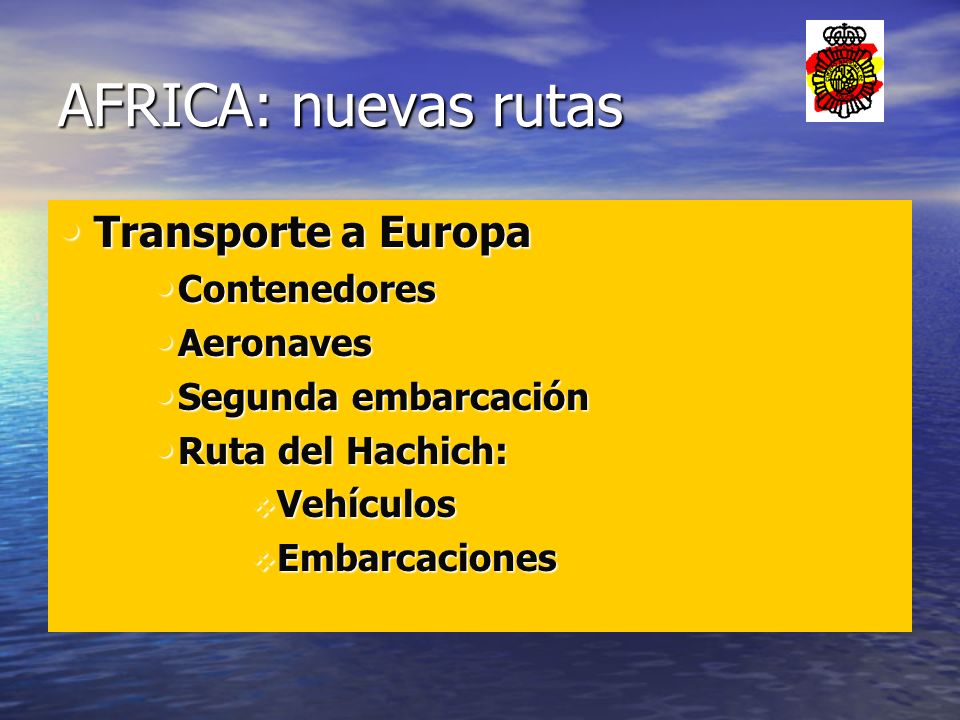 AFRICA: nuevas rutas Transporte a Europa Contenedores Aeronaves