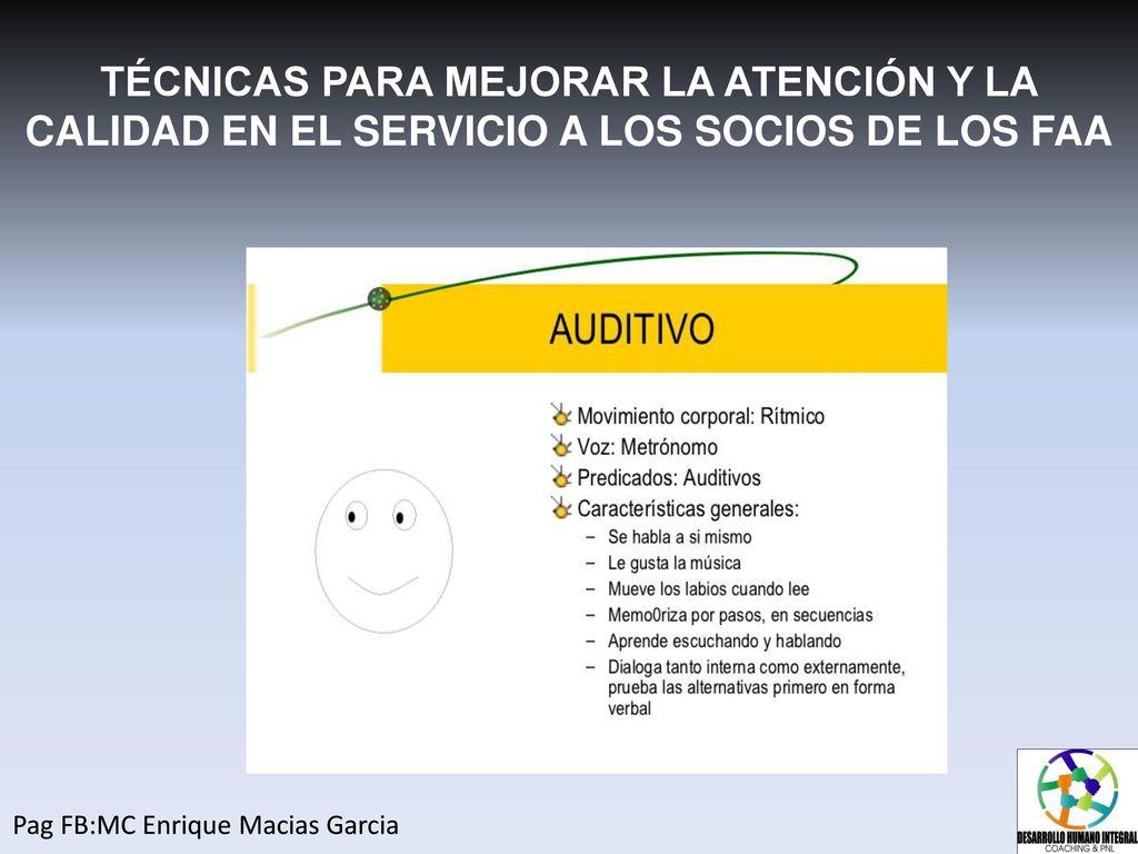 TÉCNICAS PARA MEJORAR LA ATENCIÓN Y LA CALIDAD EN EL SERVICIO A LOS SOCIOS DE LOS FAA
