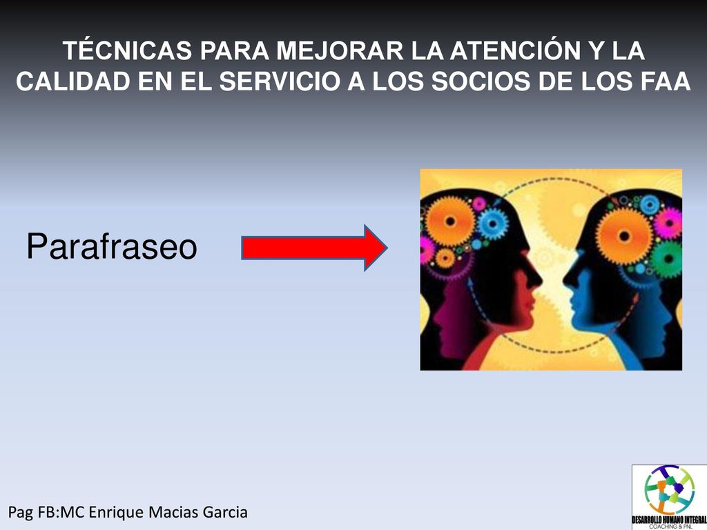 TÉCNICAS PARA MEJORAR LA ATENCIÓN Y LA CALIDAD EN EL SERVICIO A LOS SOCIOS DE LOS FAA