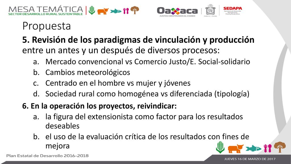 Propuesta 5. Revisión de los paradigmas de vinculación y producción entre un antes y un después de diversos procesos:
