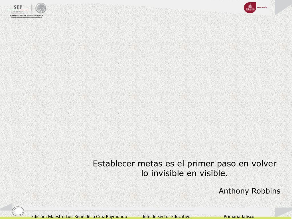 Establecer metas es el primer paso en volver lo invisible en visible.