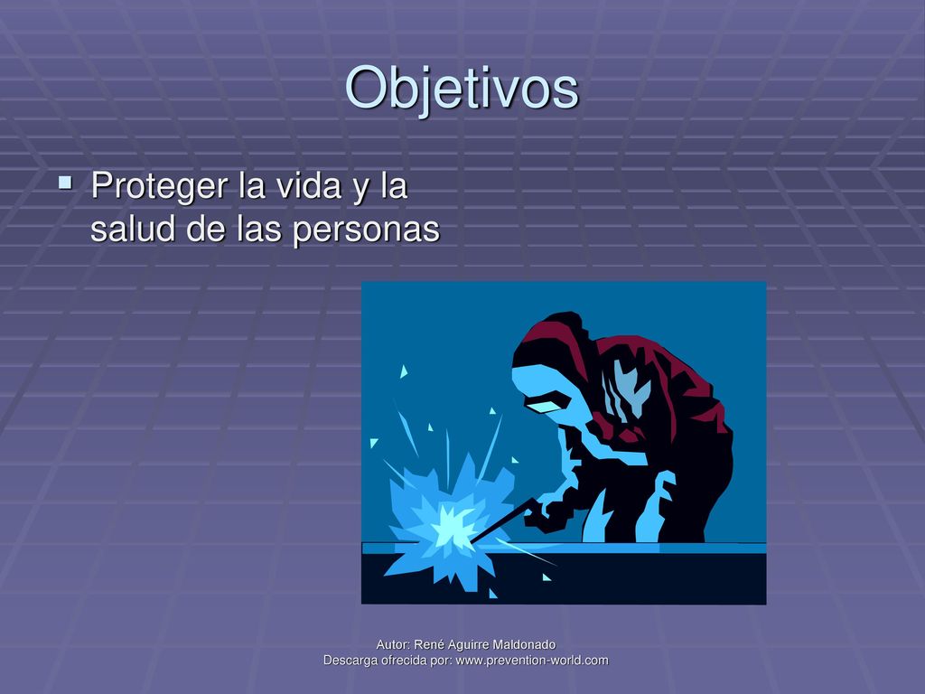 Objetivos Proteger la vida y la salud de las personas