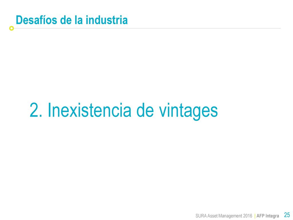2. Inexistencia de vintages