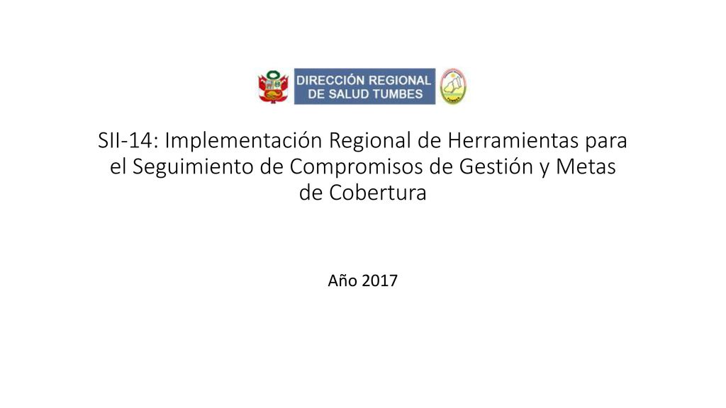 SII-14: Implementación Regional de Herramientas para el Seguimiento de Compromisos de Gestión y Metas de Cobertura