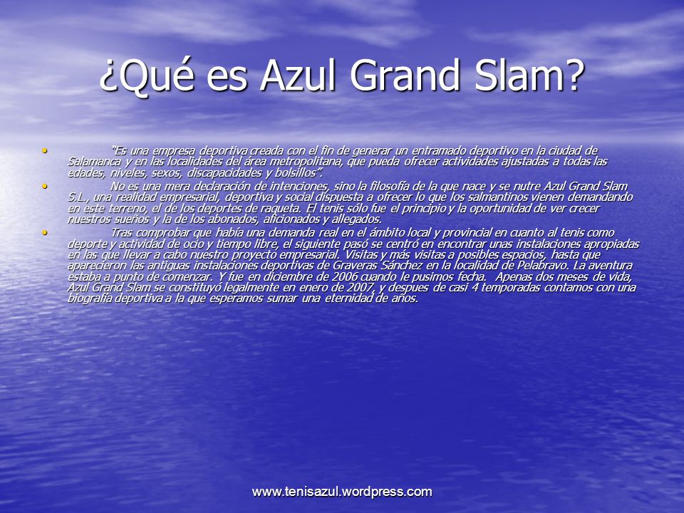 ¿Qué es Azul Grand Slam