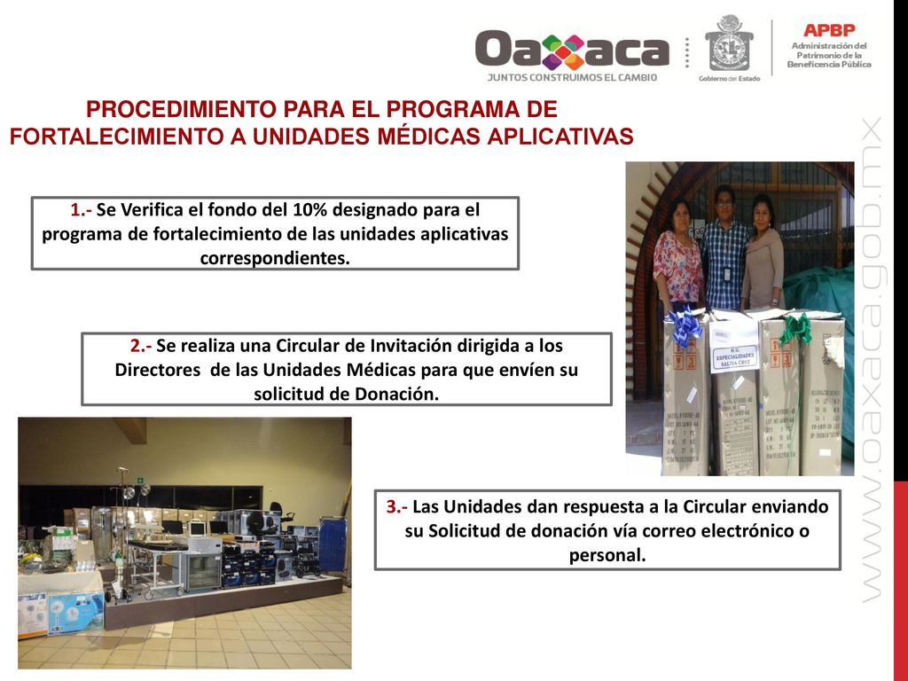 PROCEDIMIENTO PARA EL PROGRAMA DE FORTALECIMIENTO A UNIDADES MÉDICAS APLICATIVAS