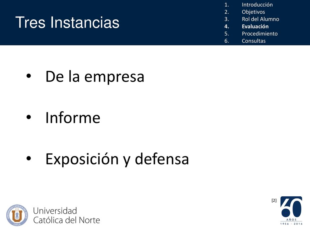 De la empresa Informe Exposición y defensa Tres Instancias
