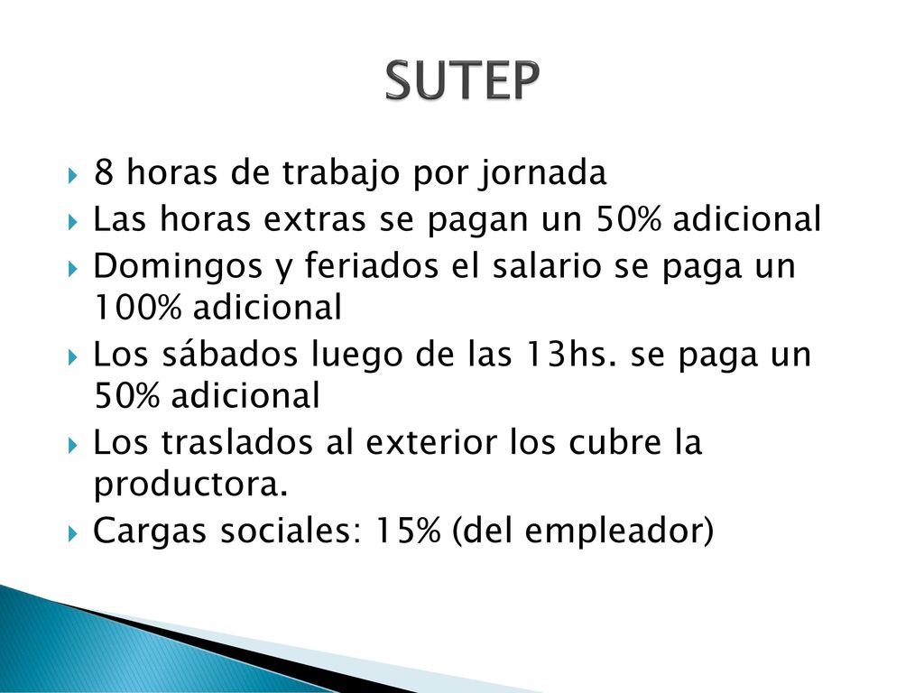 SUTEP 8 horas de trabajo por jornada