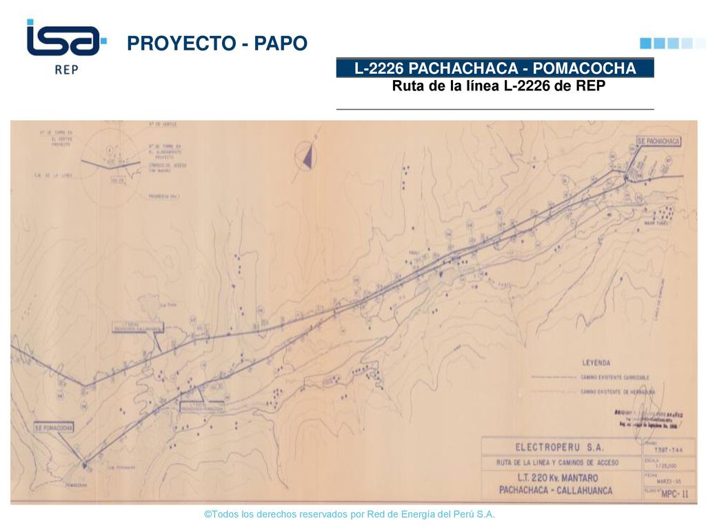 L-2226 PACHACHACA - POMACOCHA Ruta de la línea L-2226 de REP