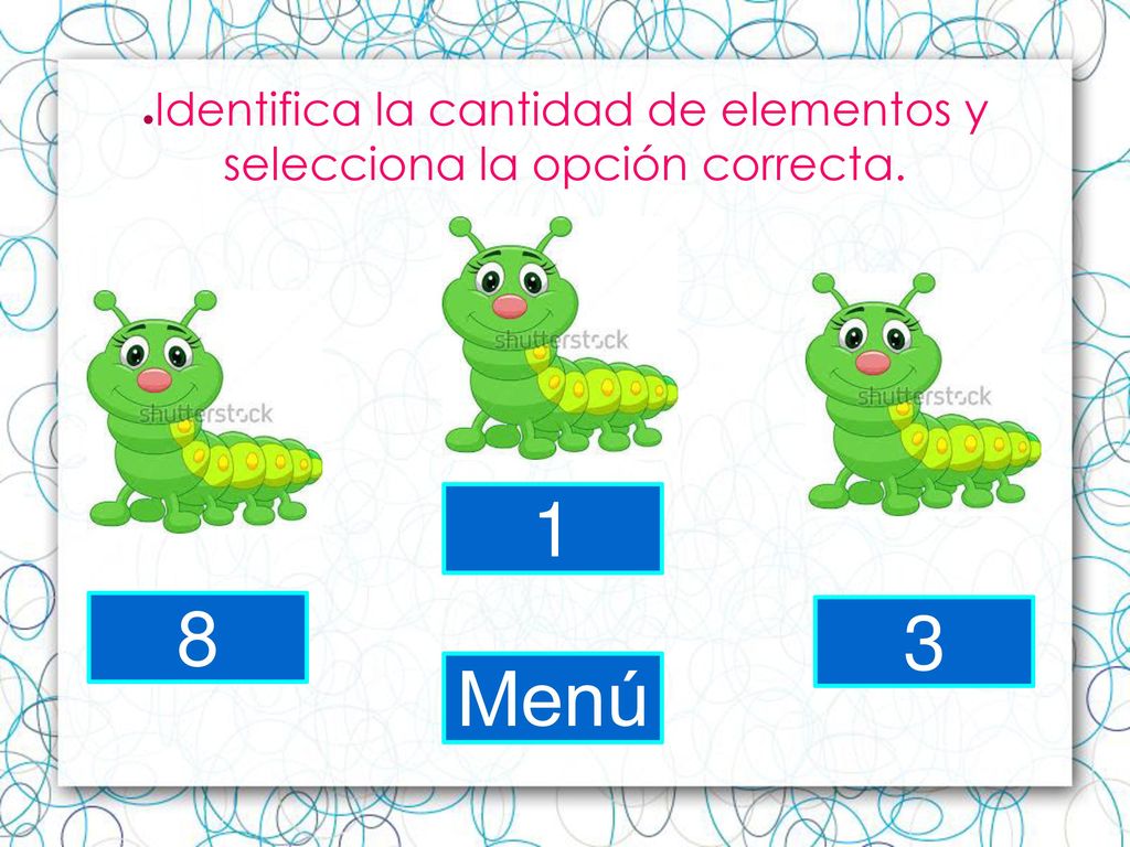 Identifica la cantidad de elementos y selecciona la opción correcta.