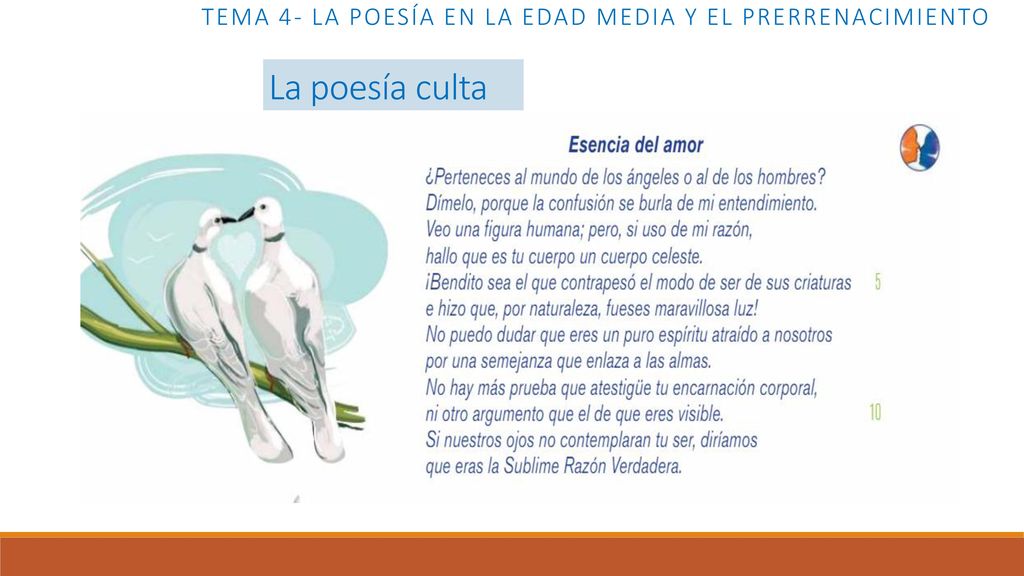 Tema 4- LA POESÍA EN LA EDAD MEDIA Y EL PRERRENACIMIENTO
