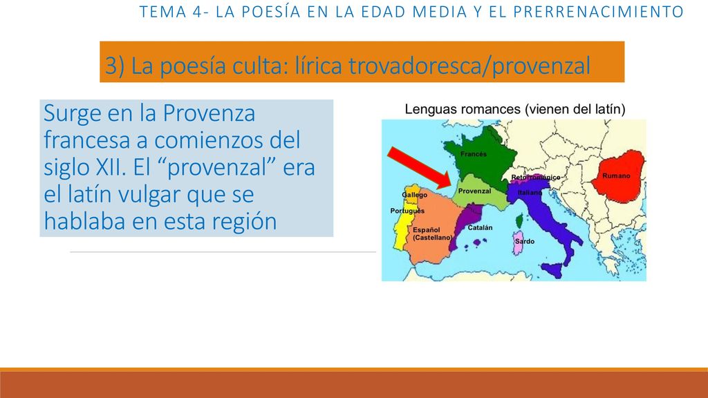 Tema 4- LA POESÍA EN LA EDAD MEDIA Y EL PRERRENACIMIENTO