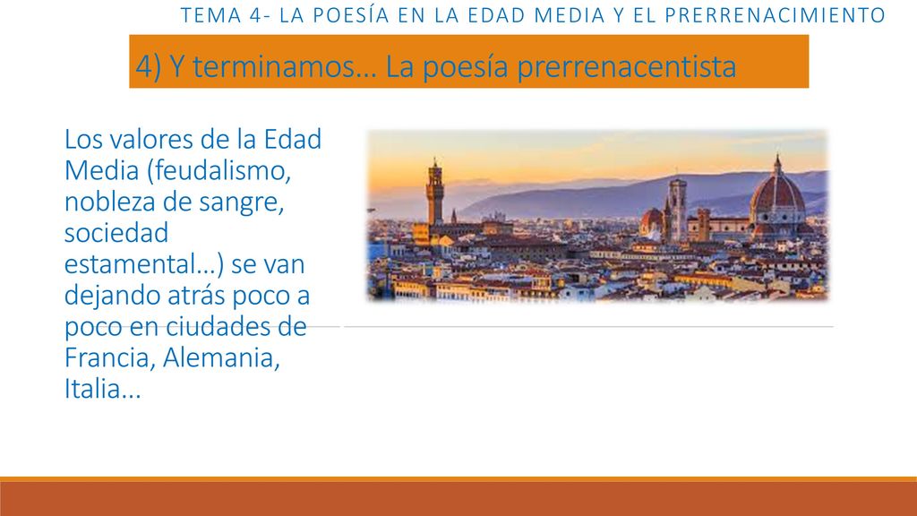 Tema 4- LA POESÍA EN LA EDAD MEDIA Y EL PRERRENACIMIENTO