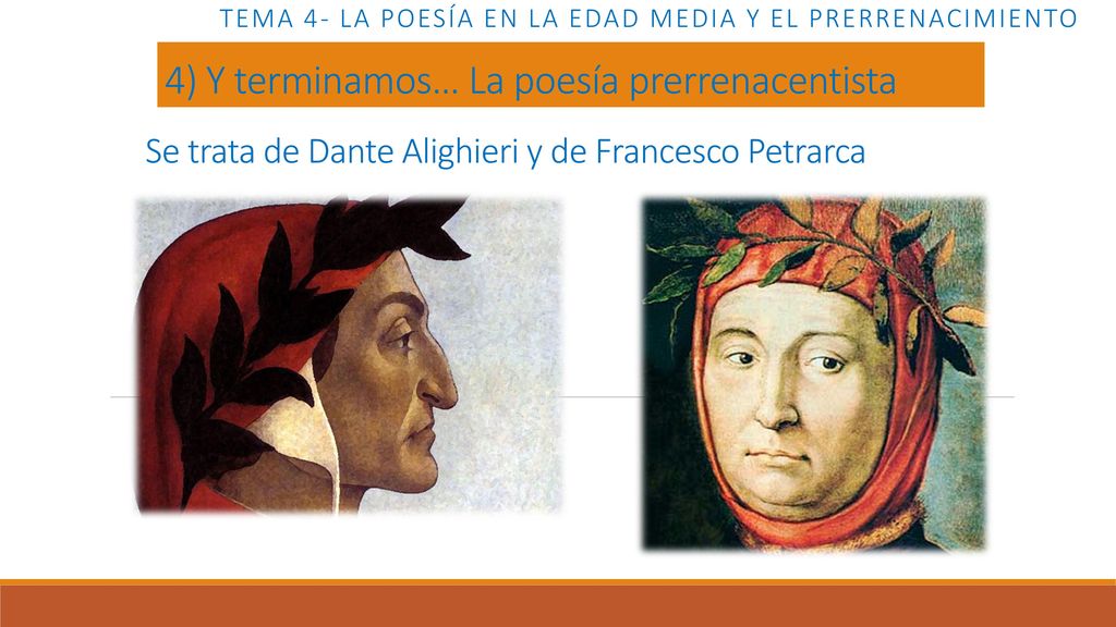Tema 4- LA POESÍA EN LA EDAD MEDIA Y EL PRERRENACIMIENTO