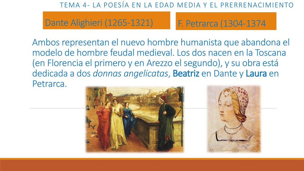 Tema 4- LA POESÍA EN LA EDAD MEDIA Y EL PRERRENACIMIENTO