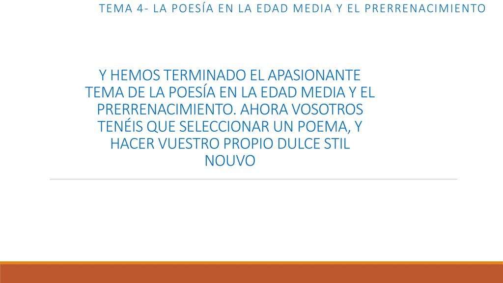 Tema 4- LA POESÍA EN LA EDAD MEDIA Y EL PRERRENACIMIENTO