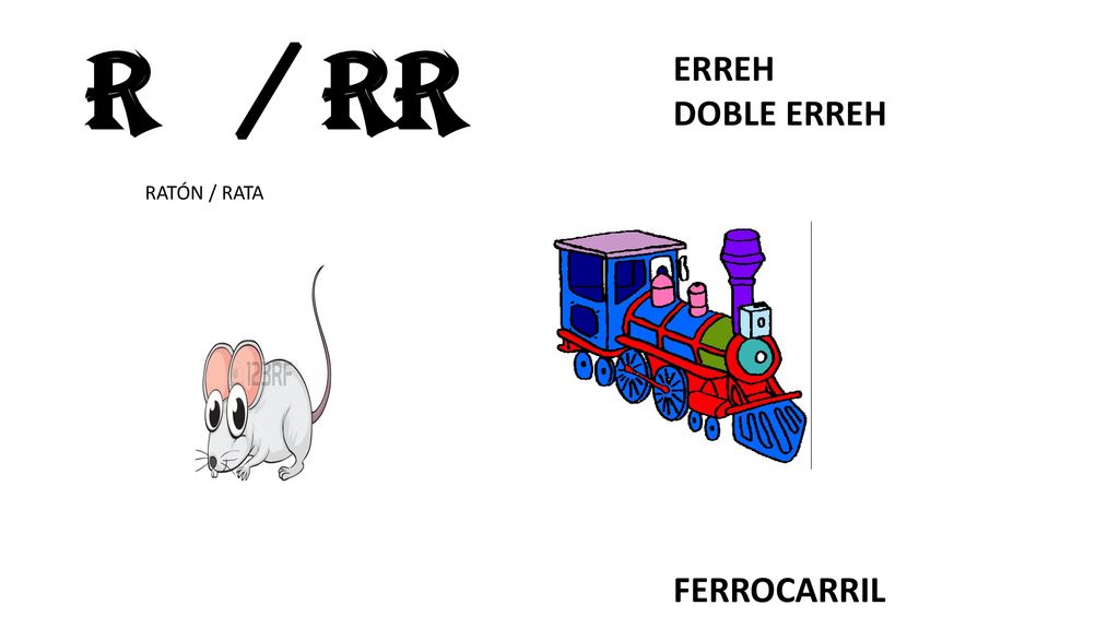 R / RR ERREH DOBLE ERREH RATÓN / RATA FERROCARRIL