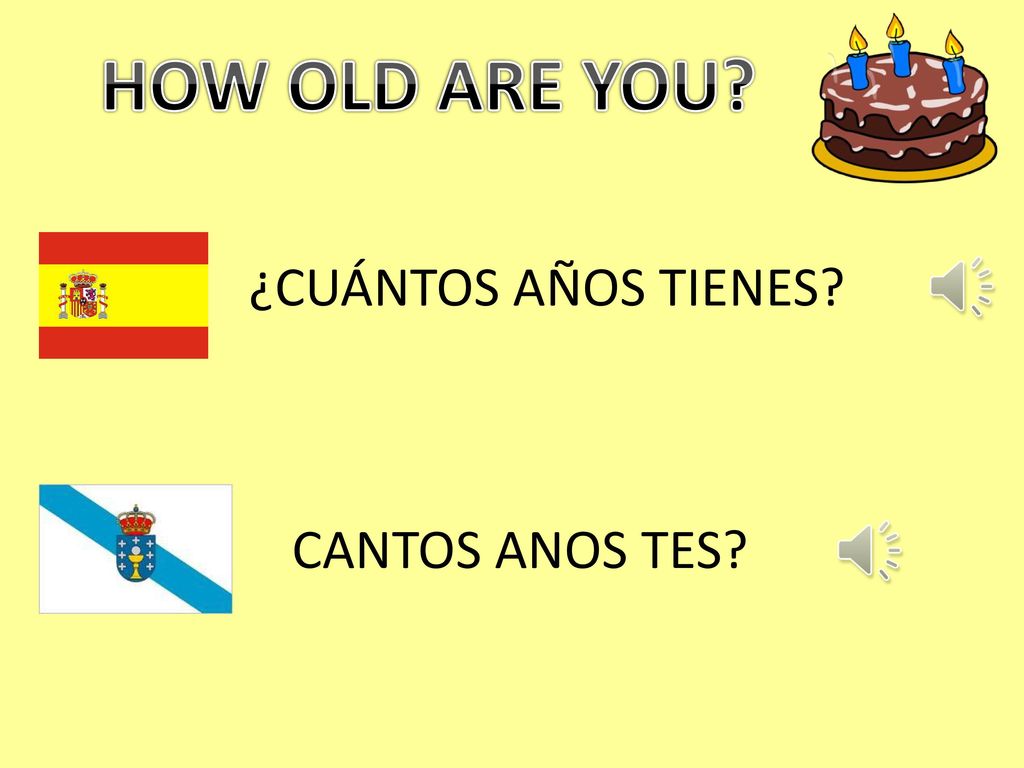HOW OLD ARE YOU ¿CUÁNTOS AÑOS TIENES CANTOS ANOS TES