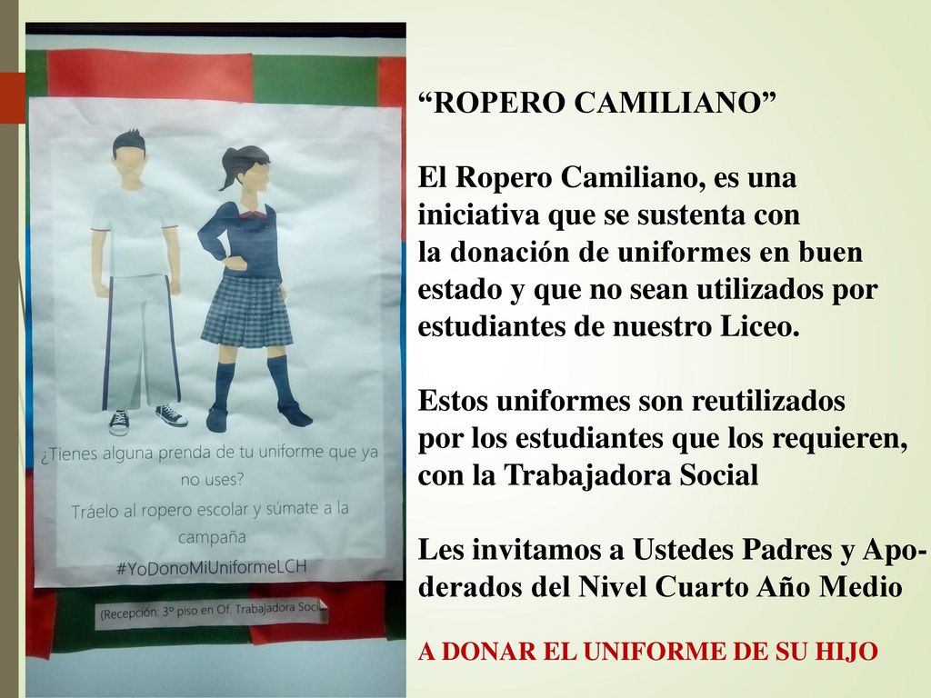 El Ropero Camiliano, es una iniciativa que se sustenta con