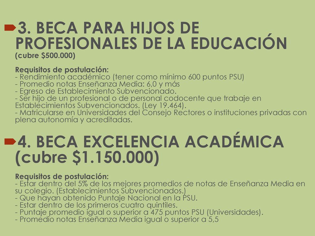 3. BECA PARA HIJOS DE PROFESIONALES DE LA EDUCACIÓN (cubre $500
