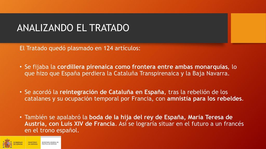 ANALIZANDO EL TRATADO El Tratado quedó plasmado en 124 artículos: