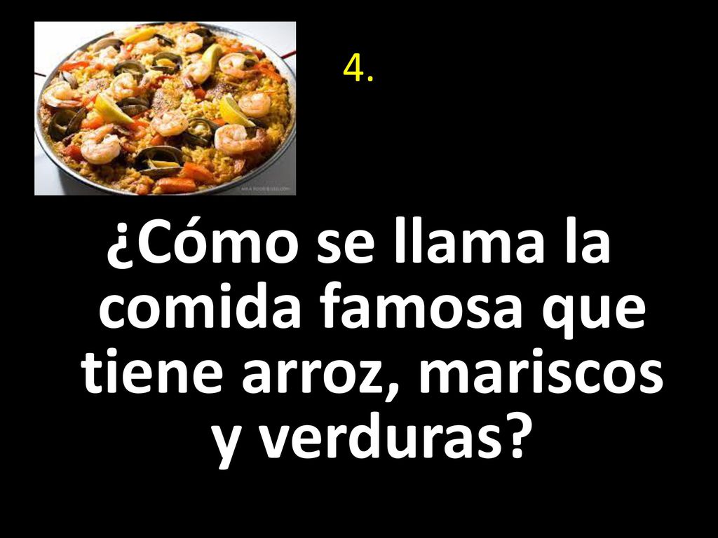 ¿Cómo se llama la comida famosa que tiene arroz, mariscos y verduras